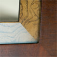 Charles Barr Four Pannel Glass Top Coffee Table in mahogany and olive wood